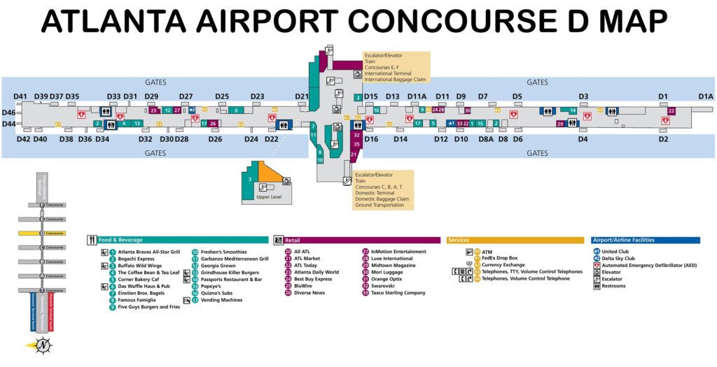 Atlanta Airport Concourse D Map